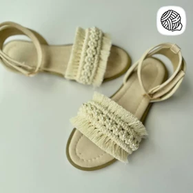 صندل مکرومه بافی مدل سیما