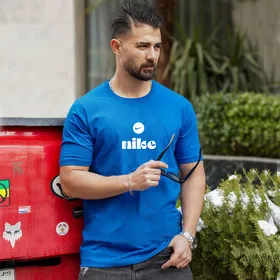 تیشرت مردانه2 NIKE آبی کاربنی