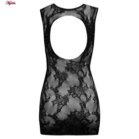 سرهمی فانتزی مشکی مدل نگیندار کد 4860-7182