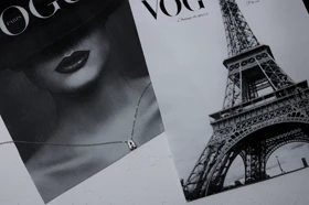 گردنبند حروف نگین‌دار اندازه زنجیر 45 سانت ، A رنگ سفید