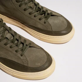 نیم بوت چرم مردانه سبز مدل loca