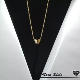 ست کامل دخترانه استیل پروانه رنگ ثابت و ضد حساسیت