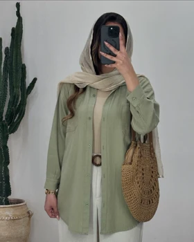 شومیز مانتویی کتان سپیده