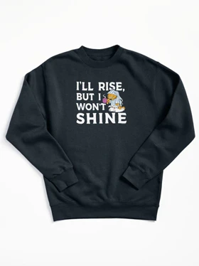 دورس garfield | دورس گارفیلد طرح Garfield I'll Rise, But I Won't Shine Coffee کد 247550
