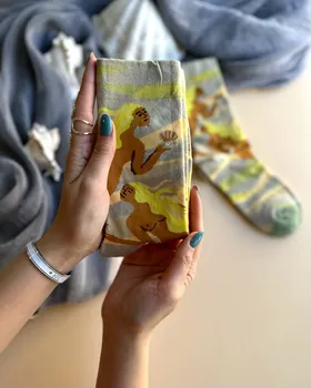 جوراب طرح‌دار ساق‌دار