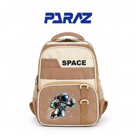 کوله پشتی وارداتی فانتزی مدل اسپیس SPACE کرمی کد 676
