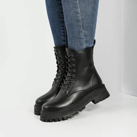 بوت و نیم بوت زنانه و دخترانه مدل بندی بغل زیپ رنگ مشکی کد M763