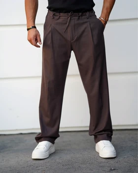 شلوار پارچه‌ای مردانه نیم بگ فیت پاییزه