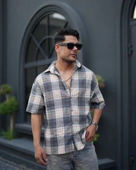 پیراهن چهار خانه باکسی