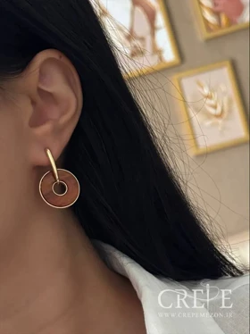 گوشواره دایره رزینی