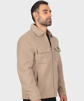 خرید کت کتان زیپ‌دار و داخل خز 2602