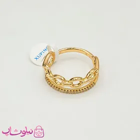 انگشتر زنانه دو ردیفه ژوپینگ