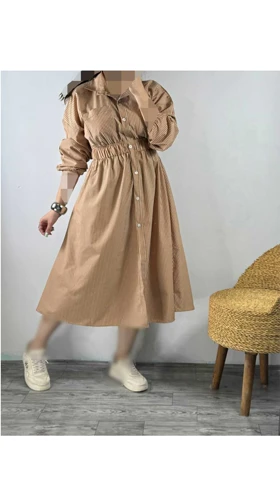 پیراهن عروسکی پینترستی کمرکش 40704