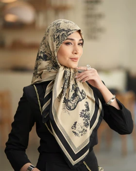 روسری ابریشم توییل قواره 90 30182