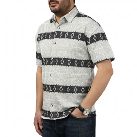 پیراهن آستین کوتاه بوکله مردانه مدل 61119133
