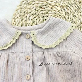 پیراهن نخی دخترانه گوش دار