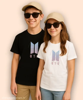 تیشرت بچگانه مدل گروه بی تی اس BTS