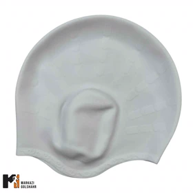 کلاه شنا سیلیکونی ضد حساسیت کد 06 (سفید)