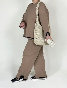 ست دو تیکه چاک‌دار لیان کد : 0078