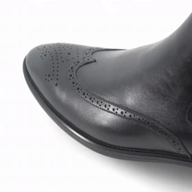 کفش مردانه چرمیران مشکی شبرو SBM1001