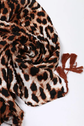 شال پلیسه پلنگی