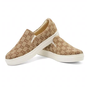 کفش ونس طرح دار زنانه مدل Flat shoes - 0077_Khaki