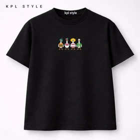 تیشرت باکسی 100٪ پنبه با چاپ مینیمال گرافیکی | کد 1322