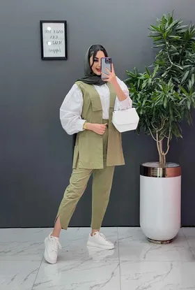 ست سه تیکه شومیز ژیله شلوار