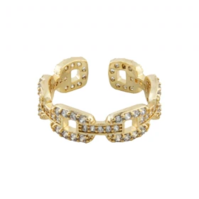 انگشتر زنانه طرح کارتیه نگین‌دار