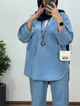 ست مانتو و شلوار جین غزل(ایراد دار)