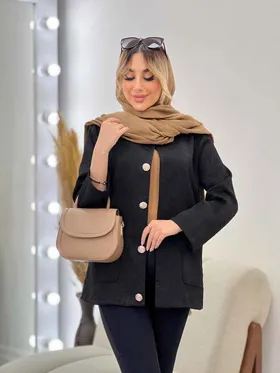 کت ژاکارد سر جیب دکمه