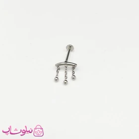پیرسینگ گوش با سه آویز زنجیری