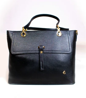 کیف دوشی چرم طبیعی کد 3087 (مشکی)