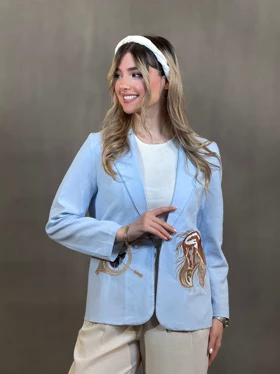 کت "هرمس"رنگ آبی مه آلود