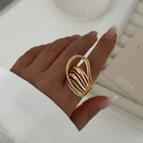 انگشتر زنانه طرح طلا کد 1160