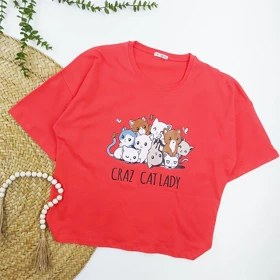 تیشرت باکسی زنانه CAT