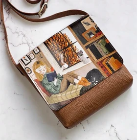 کیف دوشی /کیف دوشی زنانه/دخترانه/طرح دخترپاییزی