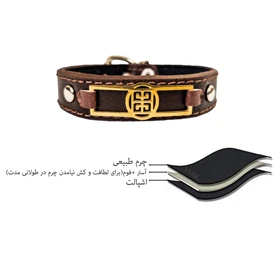 دستبند چرم وارک مدل رایا کد rb387