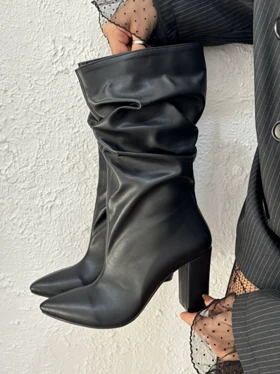 نیم بوت چروک کوتاه مکس 2381