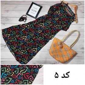 پیراهن ساحلی دوبند مروارید کد 20115 (کد 5)