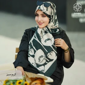 روسری ابریشم توییل گلباران