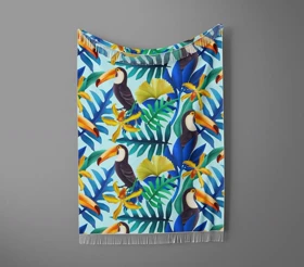 شال مبل ریش دار sofa shawl 27
