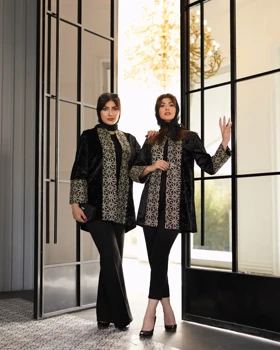 مانتو مخمل خرجکار هندی