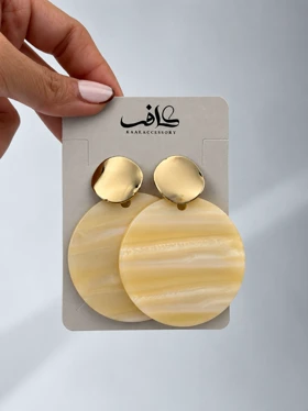 گوشواره صدفی دایره بزرگ