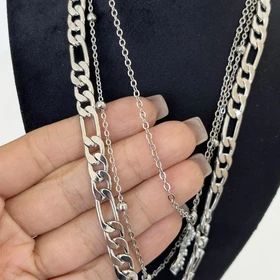 گردنبند سه رج طرح پروانه