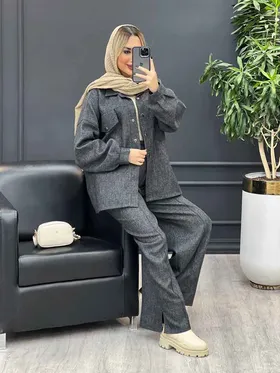 ست کت و شلوار دو جیب پاکتی