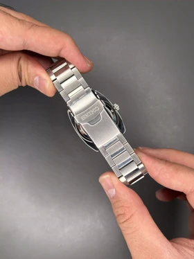 ساعت مچی سیکو دو تقویم بند سیلور صفحه آبی Seiko