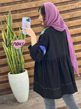 مانتو بابوس طرح تکه دوزی