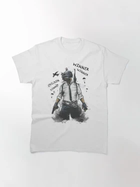 تیشرت بازی Pubg | تیشرت پابجی طرح Winner Winner Chicken Dinner پابجی کد 160002