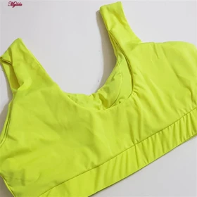 نیم‌تنه پددار ورزشی زنانه زرد کد 4795-329P